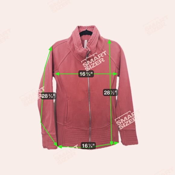 Lululemon Radiant Full Zip Jacket Size 10 Spanish Rose Pink - Picture 8 of 8